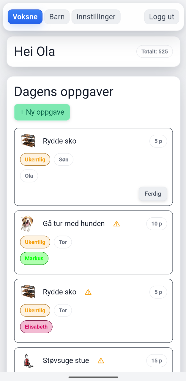 Oppgaver